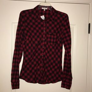 NWT button down plaid flannel